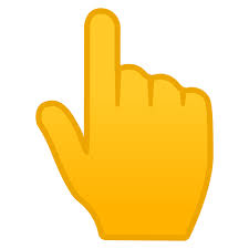 👆 Dorso Da Mão Com Dedo Indicador Apontando Para Cima Emoji